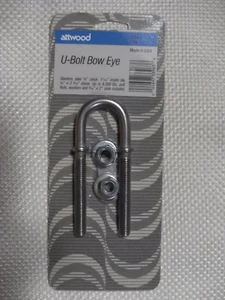 Attwood U-Bolt Bow Eye - Stainless Steel 1-1/16" I.D. - 3/8" Dia. - 3396-3 NEW - Photo 1/2