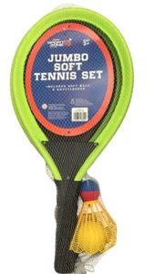 Jumbo Soft Tennis Badminton Set mit Ball & Federball Kinder Garten Party Sport - Bild 1 von 4
