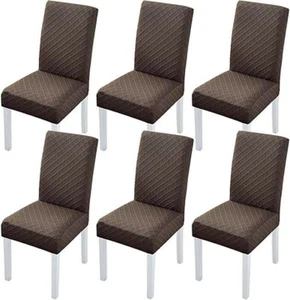 6 Brand New Chair Covers Soft Stretchable Material - Picture 1 of 6