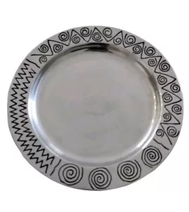 Wilton Armetale ® USA Reggae 12-1/4" Medium Round Serving Tray Platter #820034 - Picture 1 of 4