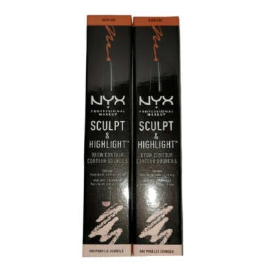 Pack of 2 NYX Sculpt and Highlight Brow Contour, Auburn/Soft Pink SHBC04 - Image 1 of 4