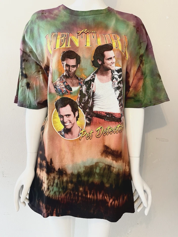 Ace Ventura Pet Detective. One of A Kind, Custom, Tye-dye Tee-shirt. Big 2XLarge - Image 1 of 4