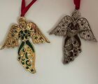 Lenox Silverplated Enamel Gemstone Sparkle Angel Ornaments Angelic Vintage Jewel
