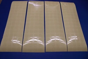 19mm Clear Transparent Round stickers 240 stickers x4 sheets 60 per sheet new - Imagen 1 de 3