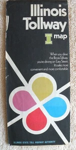 Vintage ILLINOIS TOLLWAY MAP 1971 Illinois State Highway Authority - Picture 1 of 4
