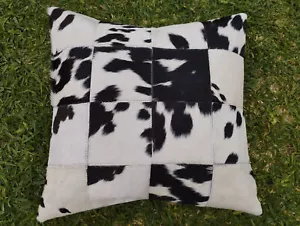 Beautiful Real Cowhide Cushion/Pillow Cover - 40x40cm - Picture 1 of 2