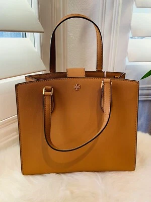NUEVO CON ETIQUETAS AUTÉNTICO Bolso Bandolera Tory Burch Emerson Trabajo Estructurado Cardamomo/Tostado $345 Foto 1 de 4