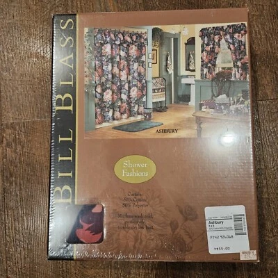 Cortina de chuveiro floral Bill Blass moda chuveiro 70wx72l Vos nova na caixa anos 90 Y2k - Imagem 1 de 4