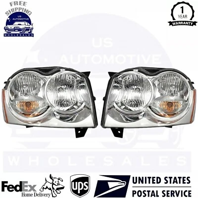 Nuevo conjunto de 2 faros delanteros halógenos para Jeep Grand Cherokee 2005-2007 Foto 1 de 4