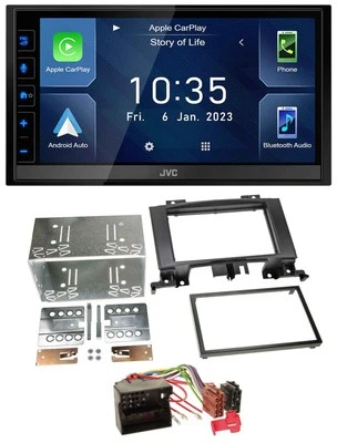 JVC DAB Bluetooth MP3 USB 2DIN Autoradio für Mercedes Sprinter W906 ab 06 Rubber - Bild 1 von 4