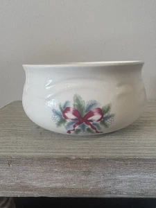 Azúcar Pfaltzgraff "Cintas Rojas" Azul Sin Tapa Plato de Caramelo Nuez Cuenco De Colección - Imagen 1 de 10