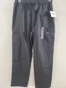 NWT Cherokee Workwear Gray Elastic Waist Chinos Mens Pants Size M - Picture 1 of 5