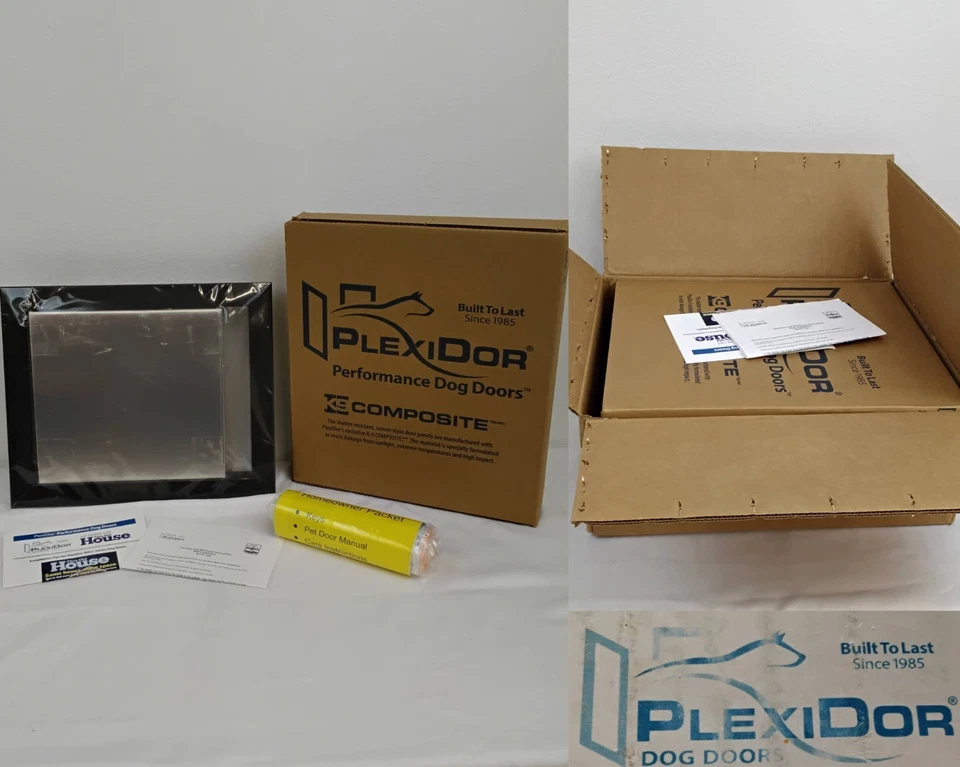 Kit de instalación de pared de bronce para puerta de perro mediana PlexiDor nueva caja abierta precio de venta sugerido por el fabricante $625 #J4761 Foto 1 de 4