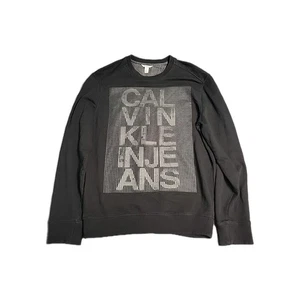 Calvin Klein Jeans Sweatshirt Men’s Large Black Graphic Pullover - Bild 1 von 5