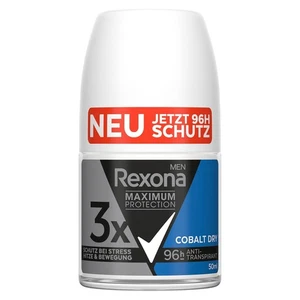 Rexona Men Cobalt Dry Deo Roll On Maximum Protection 96h Schutz 6x50 ml - Bild 1 von 12