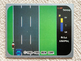 Road Fighter 1985 Menko Mini Card 279 Family Computer Amada Nintendo Game Japan