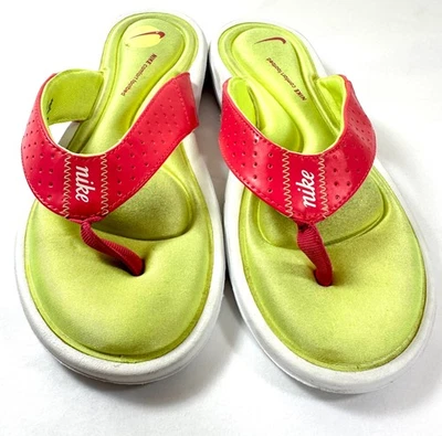 Nike Confort Plantilla Sandalias Chanclas Rosa Verde Neón Cómodo Informal Zapatos 7 Foto 1 de 4