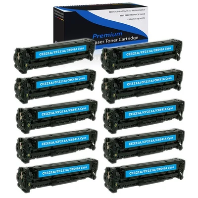 10PK CB541A Cyan Toner For HP Color LaserJet CP1515n CP1518ni CM1312nfi CM1312mf - Image 1 of 4