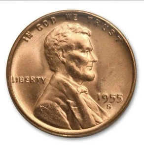 1955 S 1955S Lincoln Cent Wheat Penny Uncirculated UNC BU - Picture 1 of 2