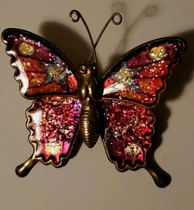 Broche mariposa vintage con esmalte multicolor y brillo insecto insecto, 09 - Imagen 1 de 4