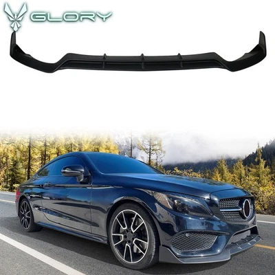 Fits 15-18 Benz W205 C-Class Sport B Style Front Bumper Lip Spoiler PP Unpainted Foto 1 de 4
