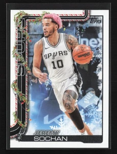 2025-26 Topps Holiday #H160 Jeremy Sochan San Antonio Spurs - Picture 1 of 2