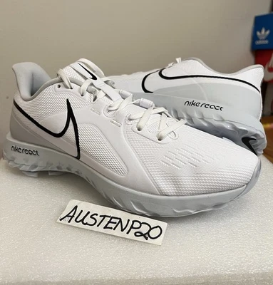 NEW Nike React Infinity Pro Golf Shoes Men's Size 10.5 White GREY BLK CT6620 105 - Image 1 of 4