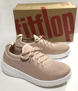 Zapatos FitFlop para mujer talla 6,5 Super-Q tejidos sin cordones zapatillas beige rosa - Imagen 1 de 7