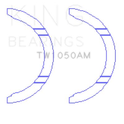 King Engine Bearings TW1050AM Thrust Washer Set for Hyundai Sonata & Mitsubishi Foto 1 de 4