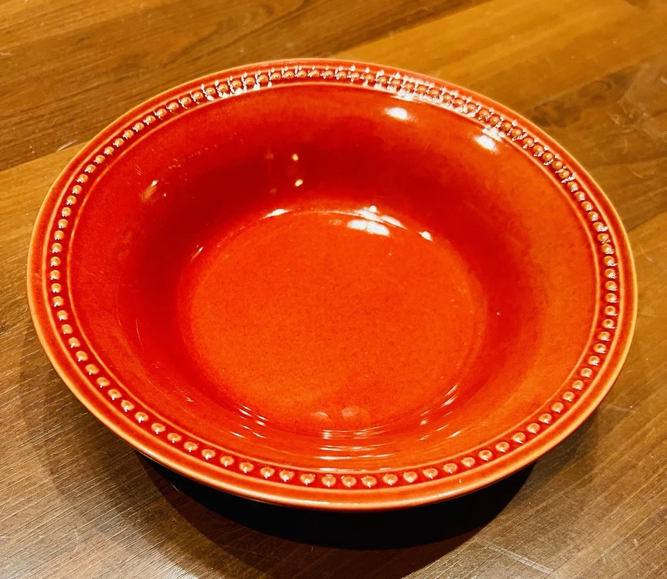 PIER 1 ☆ Spice Route Pimentón ☆ Juego de 8 cuencos de sopa/cereal ☆ gres con cuentas Foto 1 de 4
