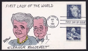 UNITED STATES SCOTT#2105 ON HAND PAINTED FIRST DAY COVER BY DARYL BROTMAN - Picture 1 of 1