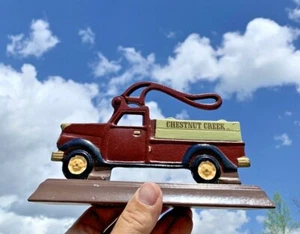 Vintage Chestnut Creek RED FORD TRUCK Nutcracker Cast Iron UNIQUE Rare ❤️sj8j2 - Picture 1 of 11