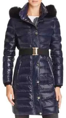 Women Burberry Parka Abbeydale Real Fur Trim Down Puffer Coat US0 - Image 1 of 4