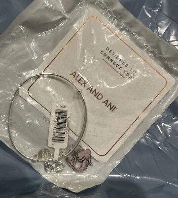 Pulsera Alex and Ani Silvertone WE MERMAID FOR THE OTHER Sellada Nueva con etiquetas Foto 1 de 3