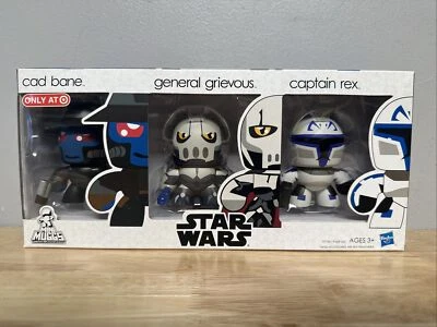 Exclusivo Mini Muggs Set Star Wars Cad Bane Capitán Rex General Grievous NUEVO Foto 1 de 4