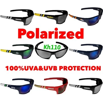 Gafas de sol envolventes polarizadas del equipo de la NFL - 100 % protección UVA/UVB Foto 1 de 4