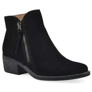 White Mountain Women's Suede Ankle Boot Size 7 Black - Picture 1 of 7