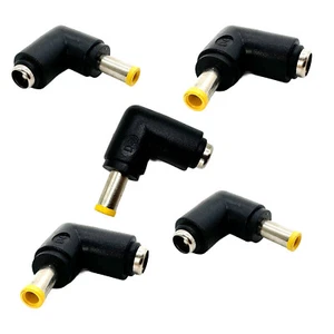 5x DC 5.5 x 2.1mm Female To 5.0 x 3.0mm Male Right Angle Power Adapter Connector - Picture 1 of 10