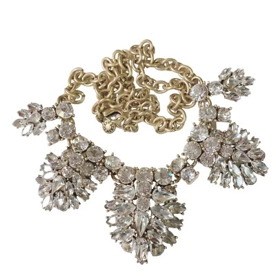 Collar J.Crew llamativo racimo cristalino estrás enchapado en latón Foto 1 de 4