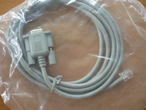 Console cable RJ12 6P6C ethernet internet netwerk to 9 pin DB9 female RS232 COM - Photo 1/4