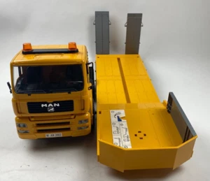 Bruder MAN 2002 Yellow Low Loader Semi Trailer Truck Made In Germany - Picture 1 of 8
