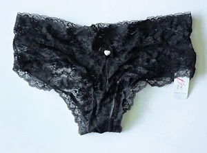 Boux Avenue BOO Black Laced Meshed Lingerie Knickers Womens Size 6 Small New - Picture 1 of 3