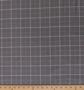 Flanell Karo gemustert Rahmen grau Baumwolle Flanell Stoff Druck D283.30 - Bild 1 von 1