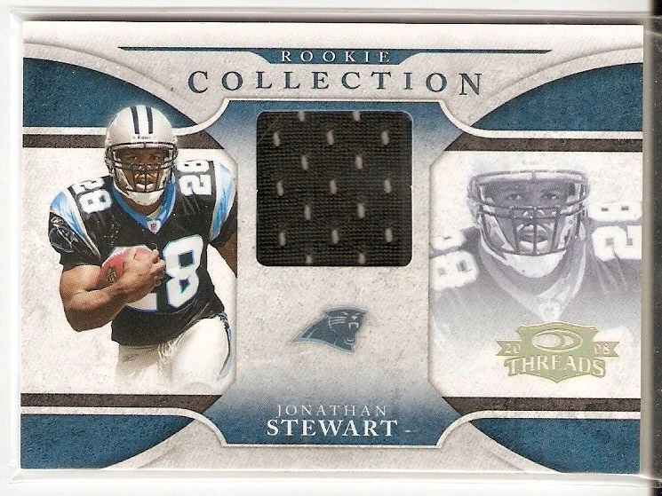 2008 THREADS ROOKIE COLLECTION JERSEY SERIAL #/500 JONATHAN STEWART CAR PANTHERS - Image 1 of 1