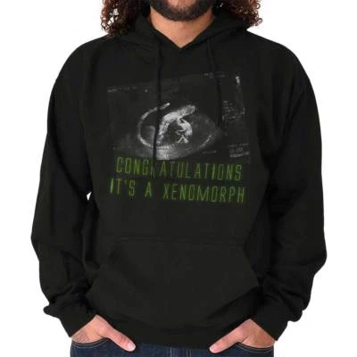 Congratulations Its A Xenomorph Alien Joke Hoodie Hooded Sweatshirt Men Women - Image 1 of 4