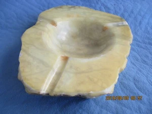 Alter antiker Aschenbecher/ Zigarrenaschenbecher Marmor 23cm x 19,4cm, G.2,7Kg - Bild 1 von 5