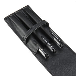 Leather  3 Pens Roller Holder Storage Fountain Pen Case Holder Pouch Bag Gift