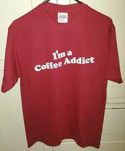 CAMISETA I'M A COFFEE ADICT USADA TALLA MEDIANA C PORT AND COMPANY - Imagen 1 de 3