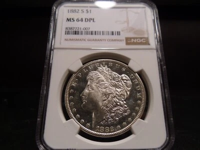 1882-S MS64DPL (Deep Proof-Like) Morgan Silver Dollar NGC Certified - White - Image 1 of 4