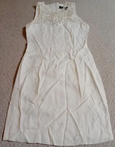 Dawn Joy Fashions Damengröße 9/10 weiß Viskose-Mischung ärmelloses Kleid 22 - Bild 1 von 10
